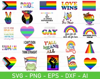 Pride SVG Bundle, pride month svg, eps, dxf, ai, png, Files For Cricut