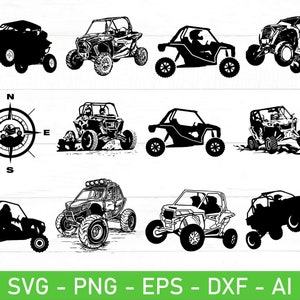 Side By Side Svg Bundle, Side By Side Car Silhouette svg, Off Road Svg, Utv Svg, Utv Png, SXS svg png Bundle