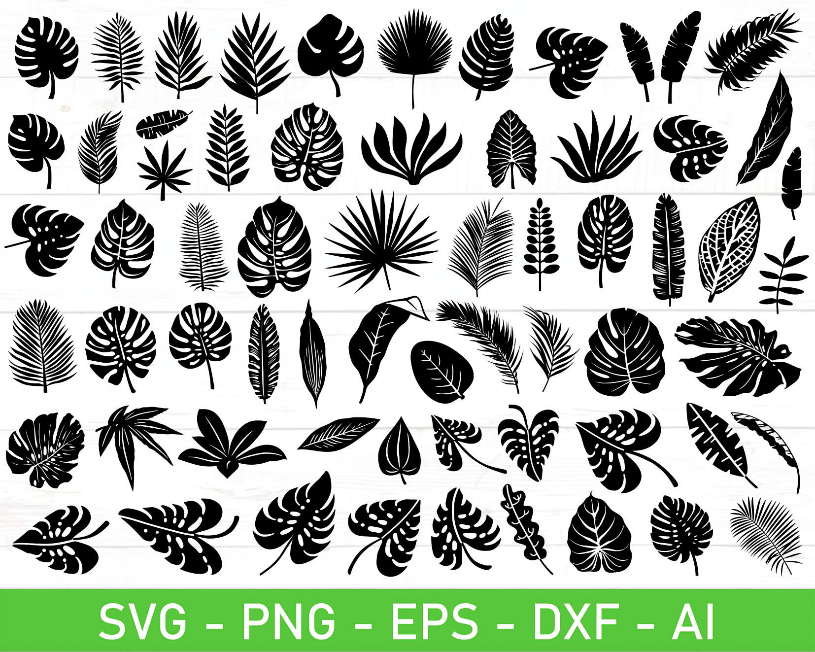 Tropical Leaves SVG Bundle Tropical Leaf Svg Jungle Leaves Etsy Canada