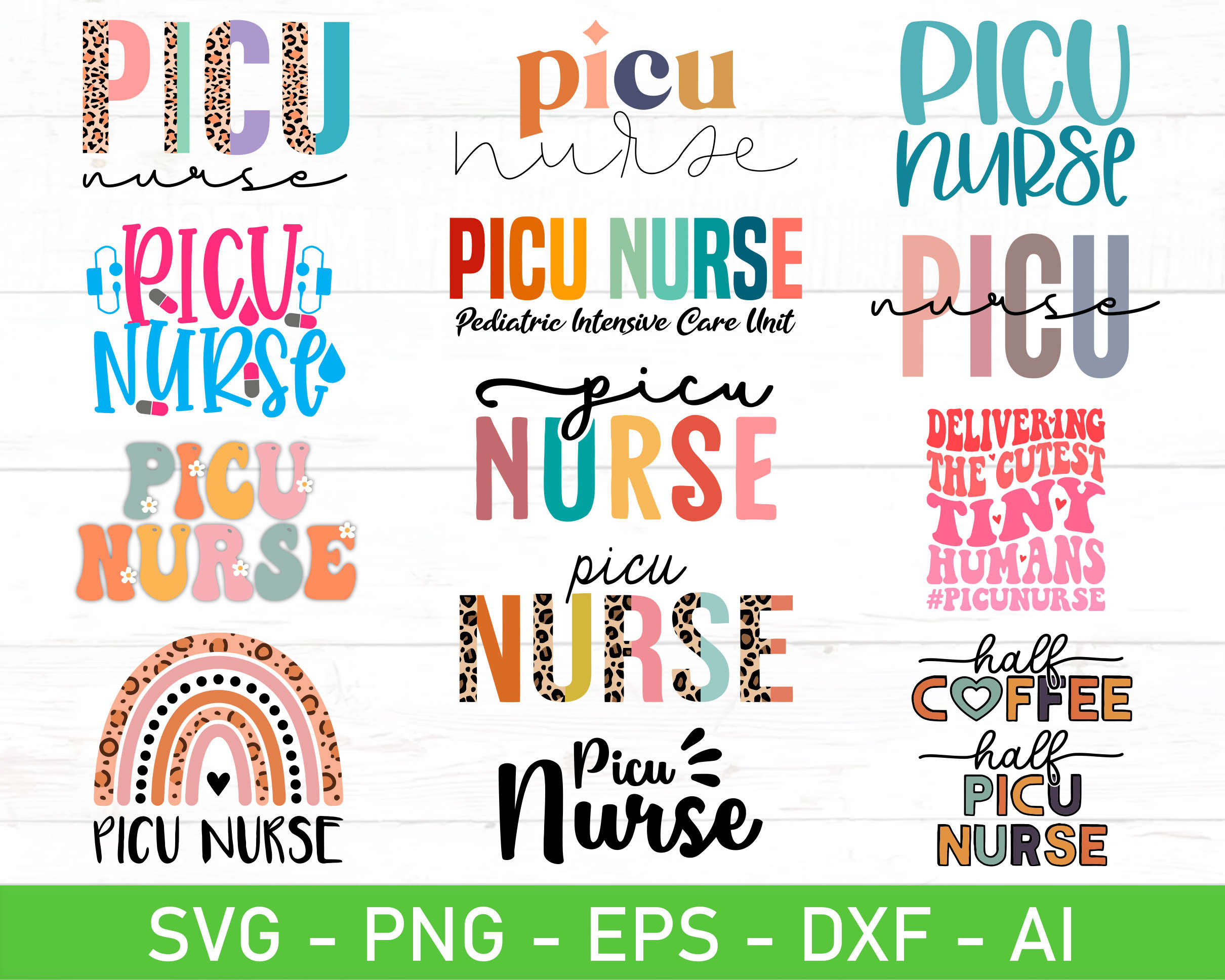 PICU Nurse Svg, Pediatric Intensive Care Unit Svg, PICU Nurse Retro ...