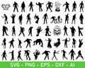 50 Zombie SVG Designs, Zombie SVG, Zombie Silhouette, eps, dxf, ai, png, Files For Cricut product logo