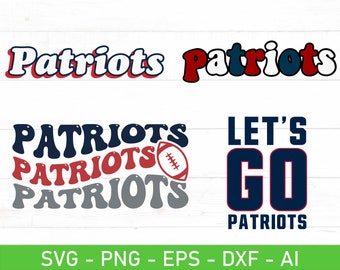 Patriots Football svg Bundle, Mascot Patriots svg, Go Patriots svg, eps, dxf, ai, png, Files For Cricut
