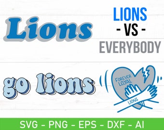 Lions svg png Bundle, Go Lions Football, Lions Mascot svg, Lions Pride svg