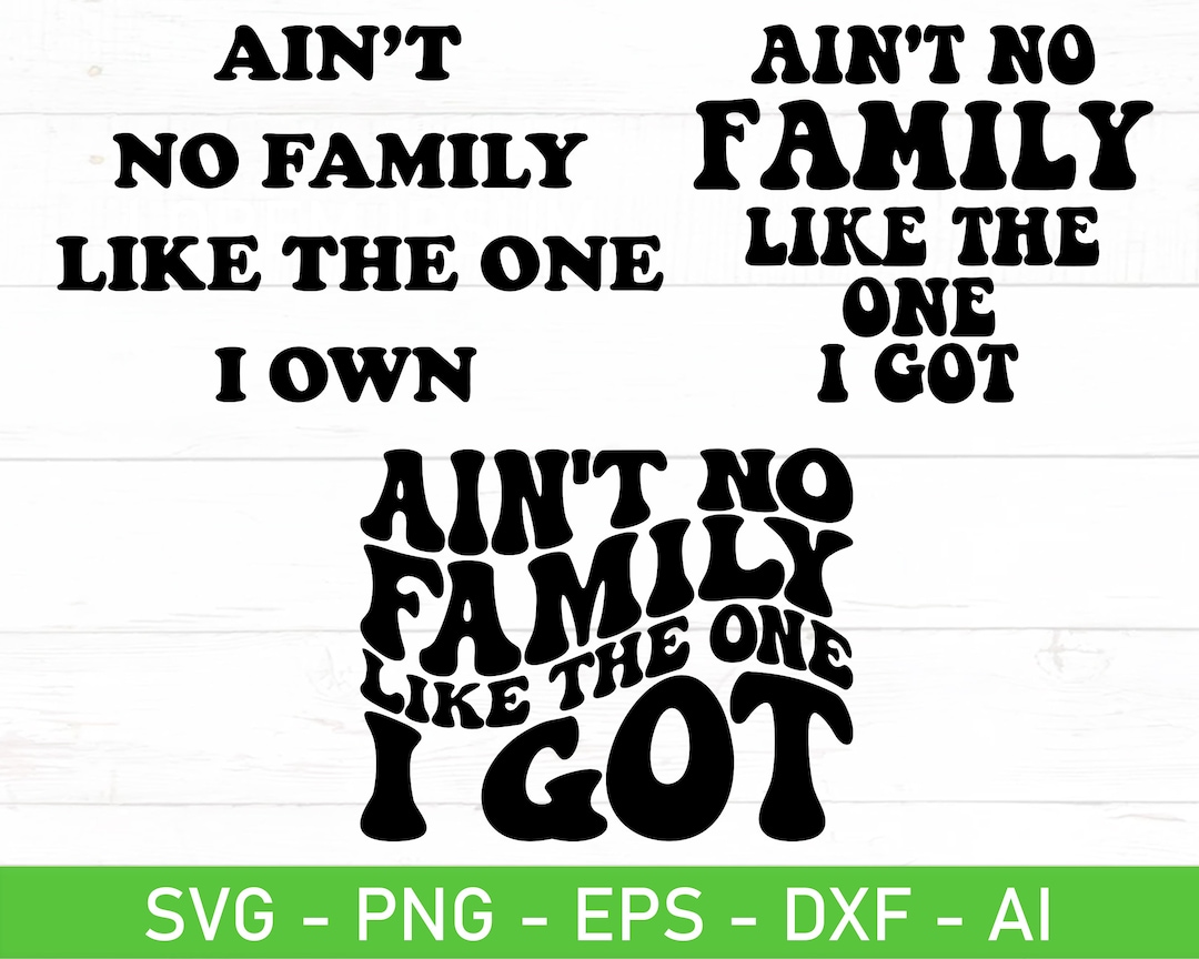 Aint No Family Like the One I Got Svg Png, Family Svg, Family T-shirt ...