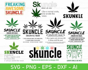 Skuncle SVG Bundle, eps, dxf, ai, png, Files For Cricut