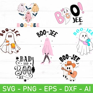 Boo Jee Svg, Boo Jee Ghost, Boojee Ghost met beker en tas svg