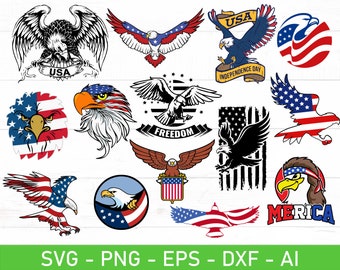 American Eagle Flag svg, USA Eagle svg, Eagle Flag svg, 4th of July svg, eps, dxf, ai, png, Files For Cricut