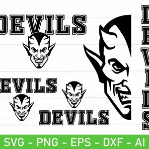 Paquete SVG de los Devils, fútbol de los Devils svg, eps, dxf, ai, png, archivos para Cricut