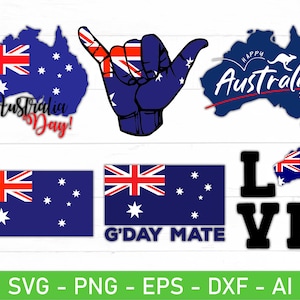 Happy Australia Day svg Bundle, Australien Flagge svg, Australia Love svg