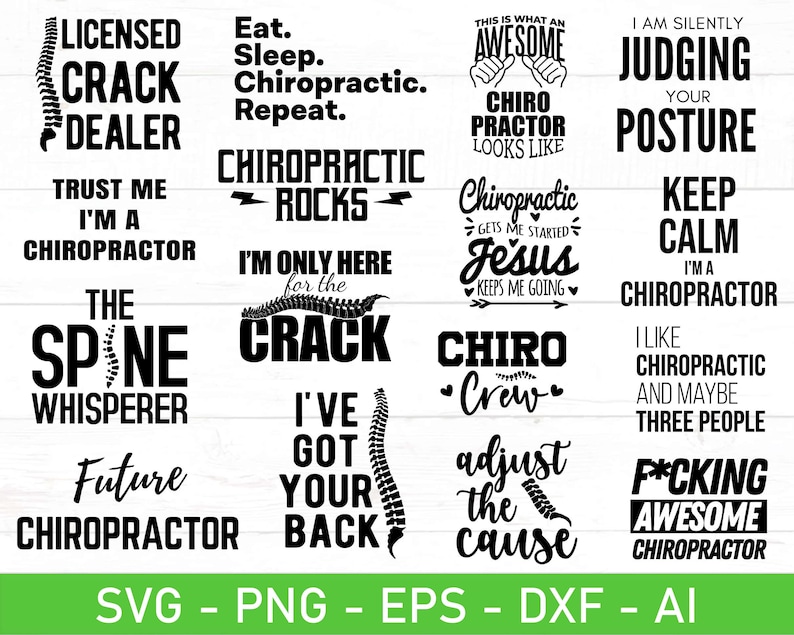 Chiropractor Svg Bundle, Spine Whisperer Svg, Chiropractor Quotes Svg ...