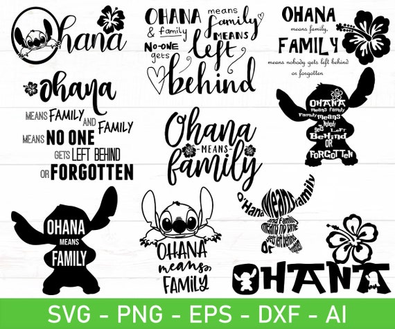 Ohana Means Family svg eps dxf ai png Files For Cricut | Etsy