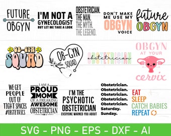 OBGYN svg png Bundle, Obstetrics And Gynecologist svg, OBGYN Gift