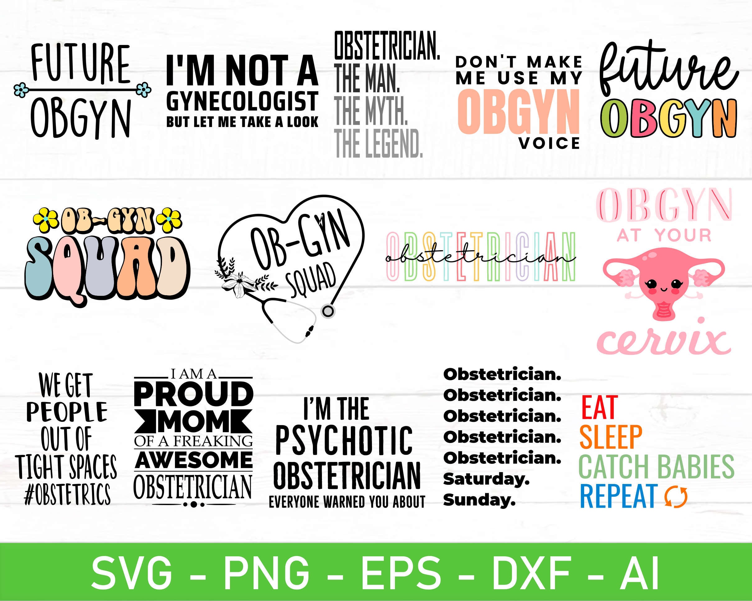 OBGYN Svg Png Bundle, Obstetrics and Gynecologist Svg, OBGYN Gift - Etsy