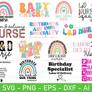 Labor and Delivery Nurse svg png Bundle, Baby Nurse Gift svg, L & D Nurse svg