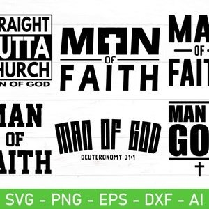 Man Of Faith svg, Man of God svg, Straight Outta Church svg, Man Of Faith Cross svg, Christian T Shirt svg