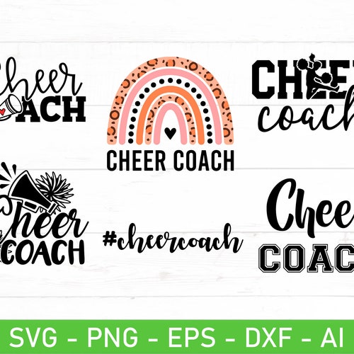 Cheer Coach SVG Png Dxf Eps Megaphone Cheerleader Coach - Etsy