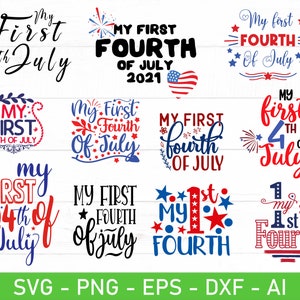 Mein erstes Viertel Juli svg, mein erster 4. Juli svg, Babys erstes Viertel july svg, eps, dxf, ai, png, Dateien für Cricut