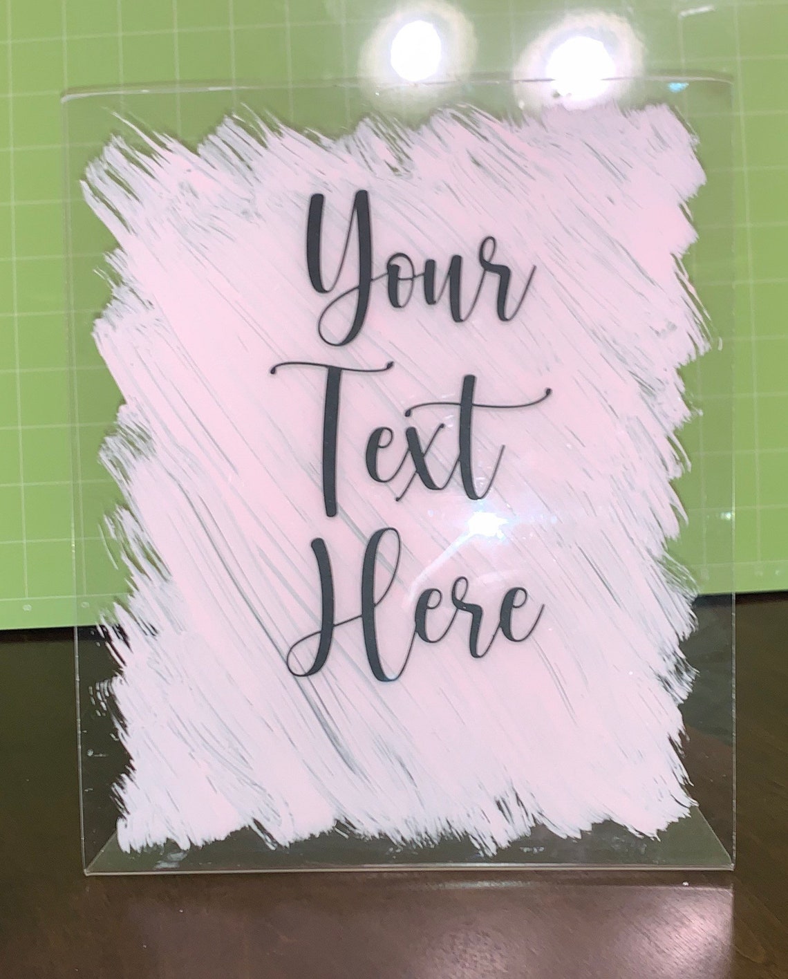 Custom Painted Acrylic Sign With Stand Clear Plexiglass Sign Clear