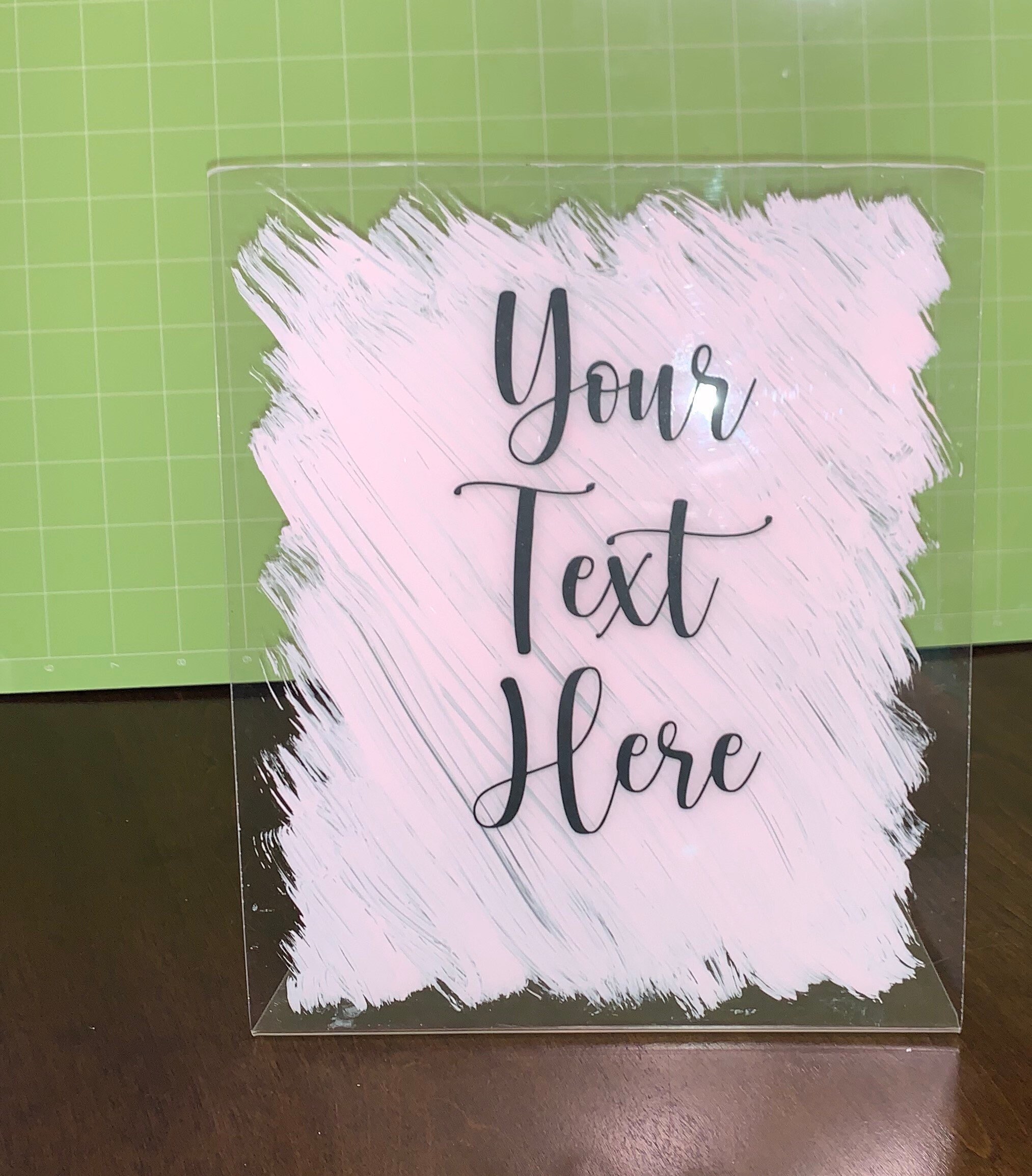 Custom Painted Acrylic Sign With Stand Clear Plexiglass Sign Clear