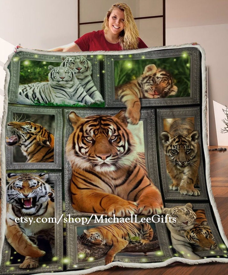 Fleece Travel BackPack Blanket Pink Fawn Orange Tiger Animal Brand New Gift 