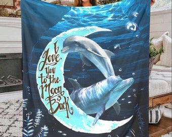 XMCL Art Ocean Sea Dolphin Throw Blanket for Couch Lightweight Plush Fuzzy Cozy Blankets for Bedroom Sofa Living Room 50x60 inch XMCL Art Ocean Sea Dolphin Throw Blanket for Couch Lightweight Plush Fuzzy Cozy Blankets for Bedroom Sofa Living Room 50x60 inch