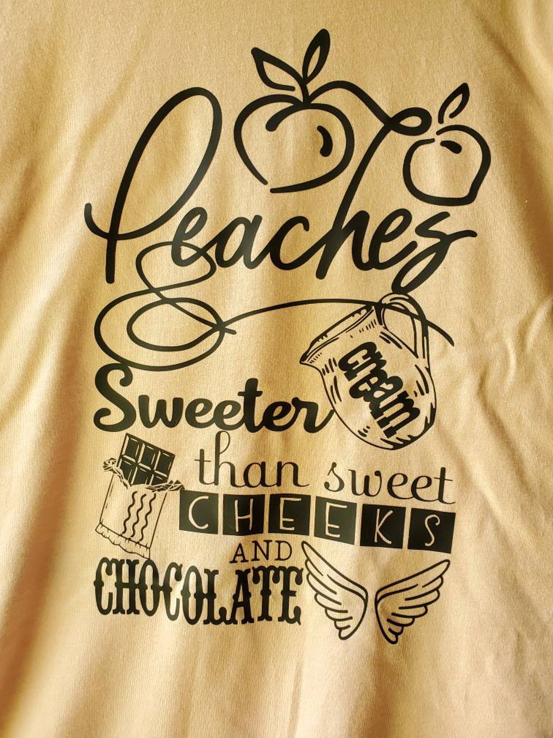 BST Peaches and Cream Sweeter than Sweet Lyrics Tee Etsy