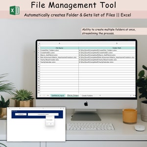 Automatic Inventory Update Create Folders Get File List automated Excel VBA Excel Spreadsheet Template Automatic file list Excel
