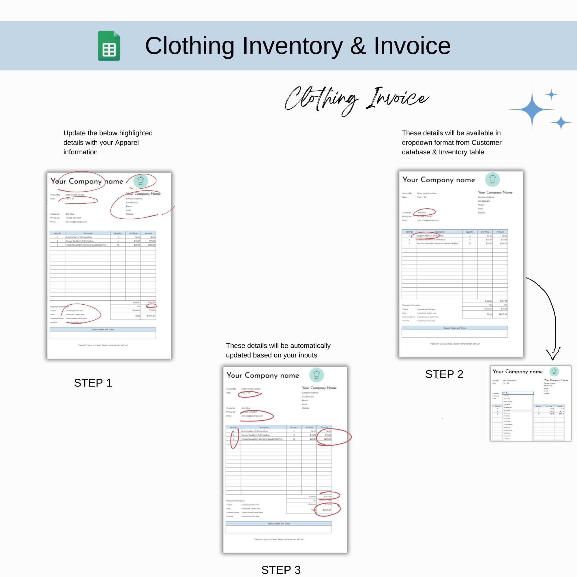 Inventory Google Sheet Invoice Template T Shirt Inventory Tracker Excel