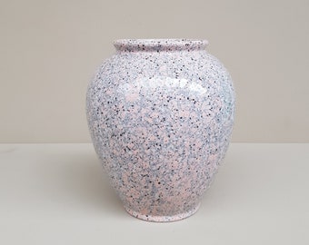 Decoratieve vaas in keramiek met graniet dessin in roze