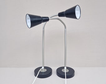 Vintage Ikea KVart tafellampen (2) in de kleur zwart, jaren '90