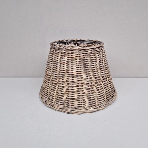 Vintage lampenkap vervaardigd uit riet/rattan