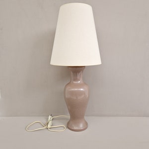 Vintage lampenvoet vervaardigd aus keramik und vintage lampenschirm, glas &#39;80