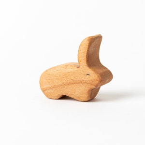 Bawu Rabbit Family: Original Wood Sculpture, Handcrafted Wood Art, Wood Carving, Home Décor, Rustic, Wedding Gift, Birthday, Gift for Her image 3