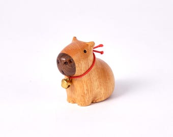 Beli Carved Wooden Capybara, Wooden Figurine, Home Decor sculpture ornaments, Animal Decor, Personalized gift, Handcrafted Capybara Figurine