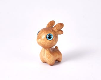 山羊座の木彫り 木製装飾、木製ギフト、オリジナルギフト、ユニークな