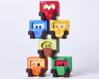 The Wooden Fruitbies Family Combo, Home Decor Sculpture Ornament, Animal Decor, Handcrafted, Customize, Handmade Gift, Wooden Toy, Fruits