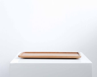 Japanese Walnut Wooden Tray, Rectangle Coffee Serving Tray, Walnut Serving Tray, Decorative Table Tray for Tea, Coffee, Kitchen & Livingroom