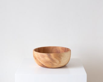 Japanese Acacia Wooden Bowl, Round Bowl, Fruit Plate Rustic Bowls, Living Room, Kitchen, Wood Bowls Handmade, Nesting Bowls Handmade