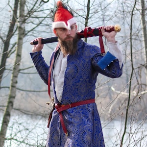 Jopula - Patterned Cotehardie For Men - 14th Century Clothing - Medieval Fashion For Wealthy Townsman - Royal Tunic For Prince, King Costume