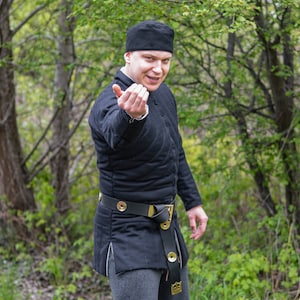 French Pourpoint - Woolen Jacket - 14th Century Woolen Gambeson - Late Medieval Clothing For Men - Combat, Reenactment, LARP, SCA, Cosplay