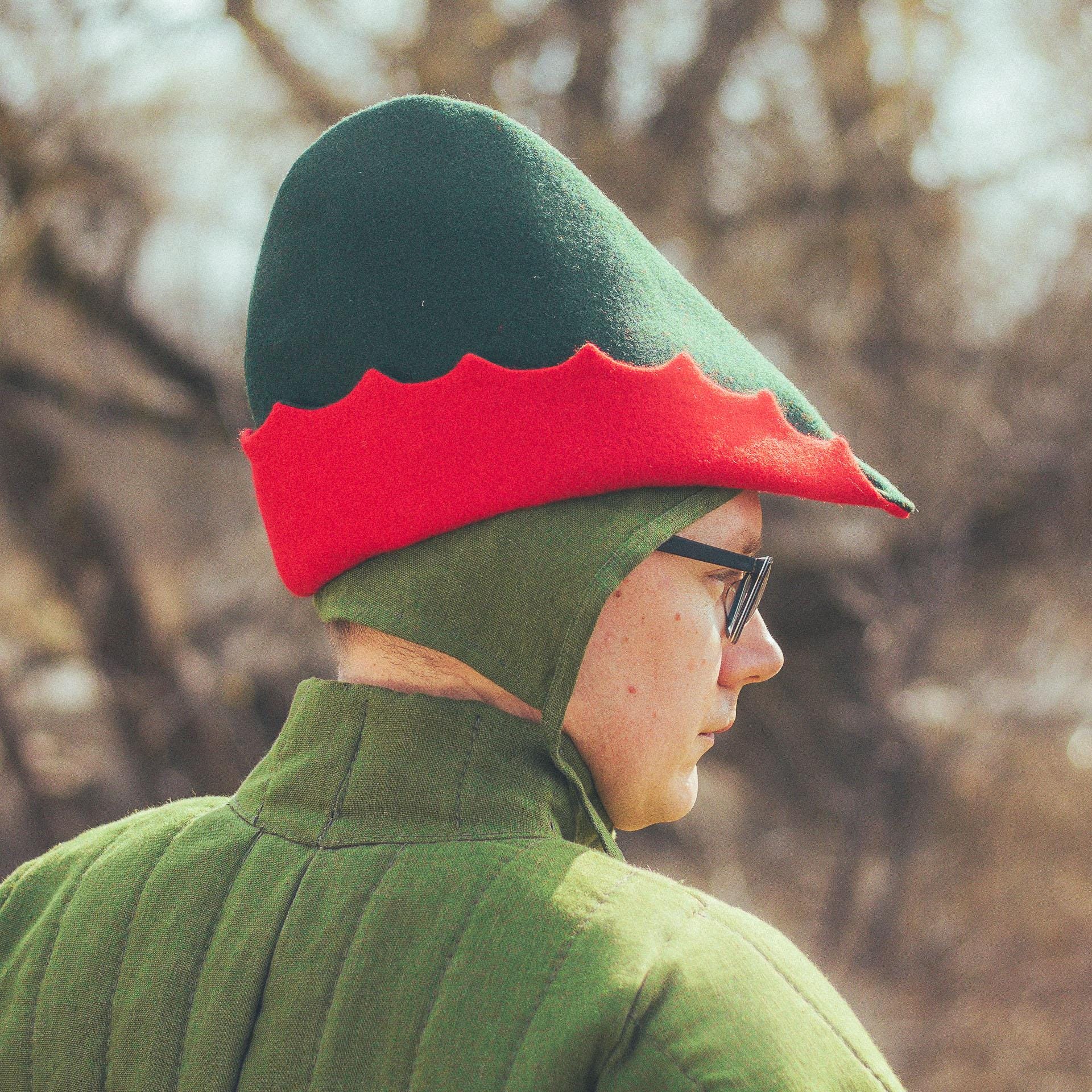 Bicolor Bycocket Hat - Medieval Headwear for Men and Women