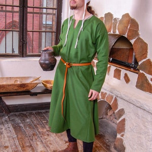 Wool Cotte For Men - 13th & 14th Century Woolen Kirtle - Medieval Tunic For Reenactment, LARP, SCA, Fantasy