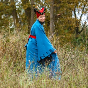 Houppelande - Medieval Dress For Women - 14th & 15th Century Fashion - Court Costume For A Lady - Historical Gown - Reenactment, LARP, SCA