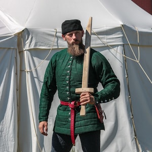 King Arthur&#39;s Knight Gambeson - Medieval Aketon - 14th & 15th Century - HMBIA, Medieval Combat, Reenactment Clothing - Historical Fashion