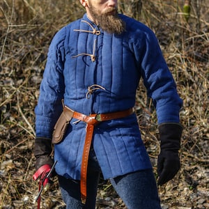 Linen Sir Robert Pourpoint - Medieval Gambeson - 14th & 15th Century - For HMBIA, Bohurt, Medieval Combat, Reenactment - Historical Jacket
