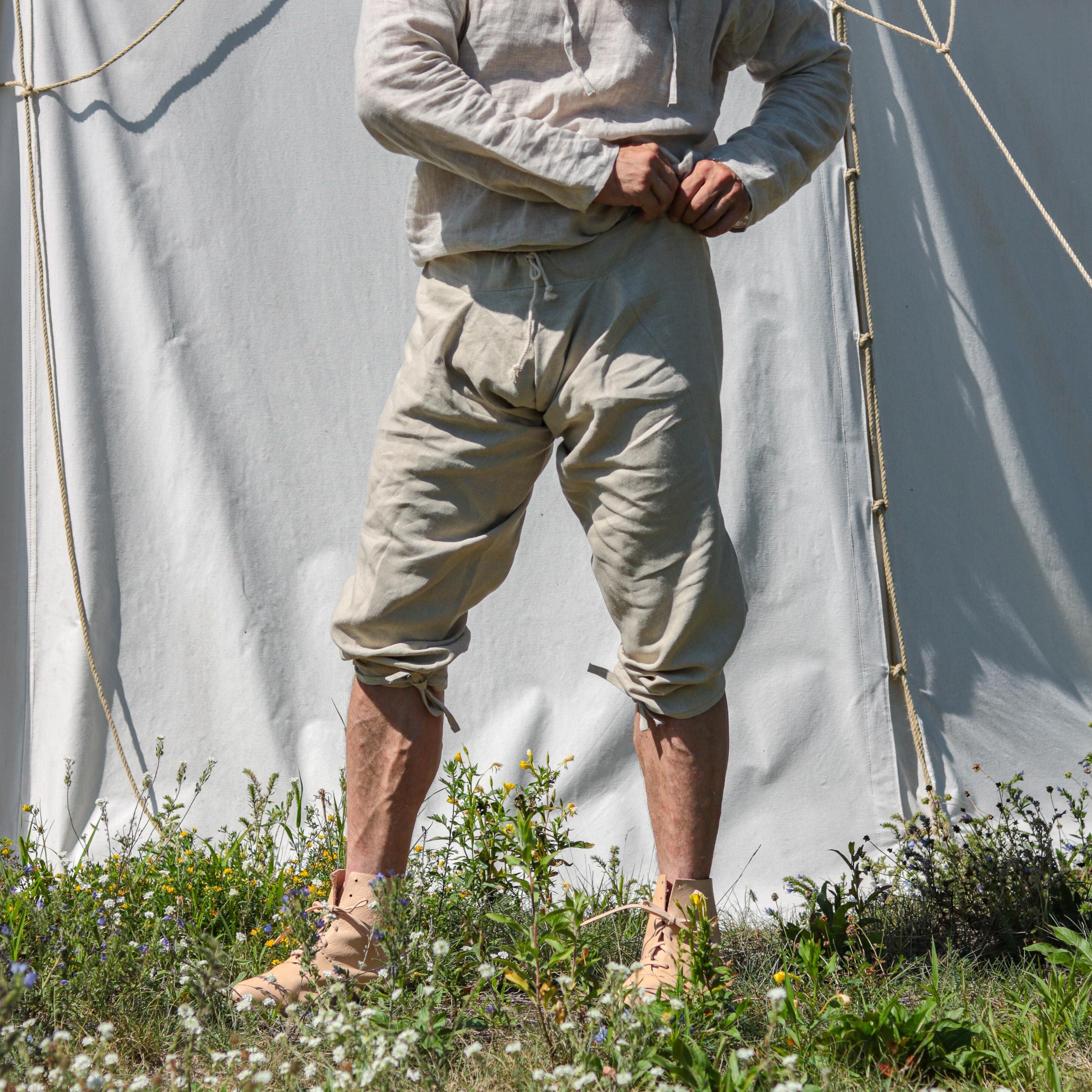 Pantalones De Lino Para Hombre, Ligeros Con Cordón, Con Cordón Ajustable, Corte Holgado, Pantalones De Playa Para Vacaciones, Playa, Informales, De Algodón, Pantalones De Verano, Pantalones De