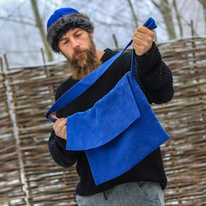 Sac à bandoulière en lin - 100 % lin - Pour lui ou elle - Sac fourre-tout minimaliste et respectueux de l'environnement pour le shopping et les voyages - Idée cadeau