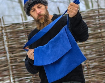 Sac à bandoulière en lin - 100 % lin - Pour lui ou elle - Sac fourre-tout minimaliste et respectueux de l'environnement pour le shopping et les voyages - Idée cadeau