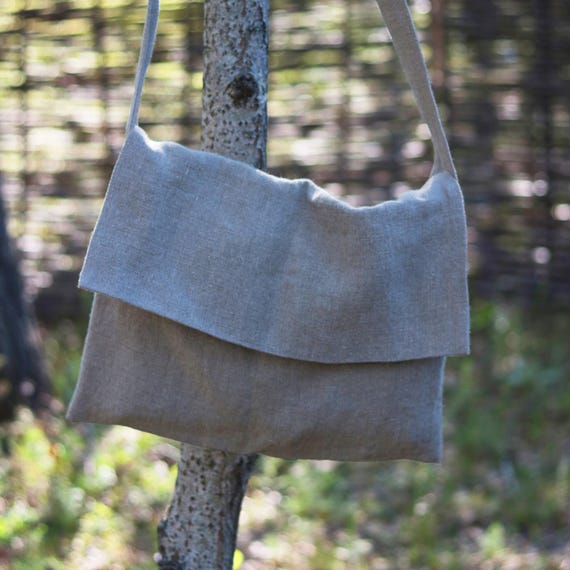Historische Leinen Umhängetasche - 100% Leinen - Minimalistische Umweltfreundliche Tragetasche- Mittelalterliche Tasche - Geschenk für Sie&Ihn - Reenactment