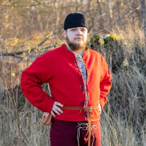 Late 15th-Century Men’s Doublet – Wool Clothing - Authentic Medieval Style - Late Middle Ages Fashion - Short Doublet - Reenactment, LARP